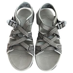 EUC Viakix‎ Sports Womens Sz 9 Gray Walking Hiking Sandals Shoes